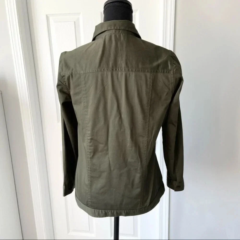 Almatrichi Spain Floral Embroidery Utility Army Jacket